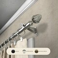 Kd Encimera 0.8125 in. Opal Curtain Rod with 28 to 48 in. Extension, Satin Nickel KD3723241